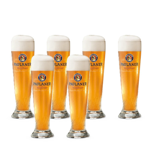 Paulaner weizenbierglas - 6x,