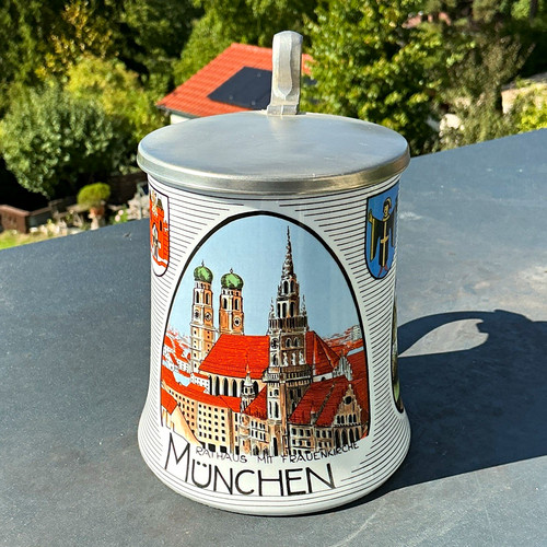 Porzellan bierkrug mit - bierkrug,
