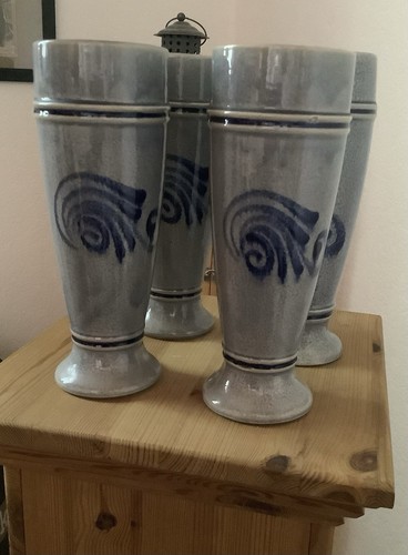 Steingut becher 600 ml - 4x,