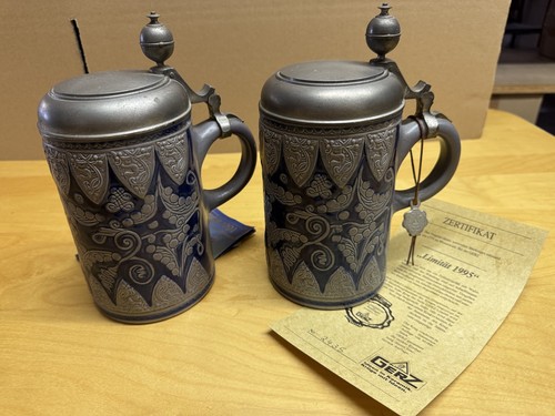 Bierkrug zinndeckel gerz - bierkrug,