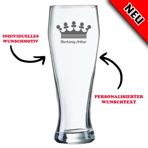 Weizenbierglas mit gravur - weizenbierglas,
