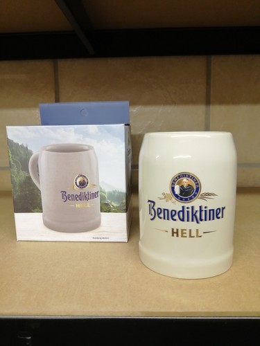 Benediktiner hell steinkrug - benediktiner,